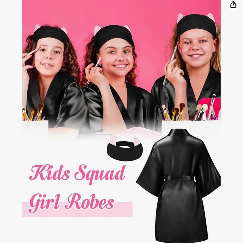 Girl's Silk Spa Party Robes